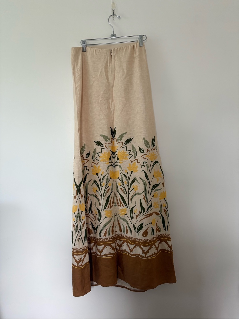 NWT Magaschoni Linen Blend Printed Maxi Tube Dress sz M - Picture 7 of 9